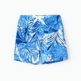 thumbnail image 3 of PatPat Family Matching Tropical Leaf Print Blue Swim Trunks or 2 Pieces Bikini Swimsuit, 3 of 7
