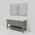thumbnail image 5 of Norwalk 60 in W x 22 in D Grey Oak Double Bath Vanity, White Quartz Top, and 28 in Mirrors, 5 of 9