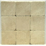 Botticino Fiorito 4 X 4 Tumbled Marble Floor Tile