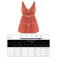 thumbnail image 3 of Duvowe Plus Size Swim Dress for Women Ruffle Trim Swimsuit V Neck Two Piece Bathing Suits, 3 of 10