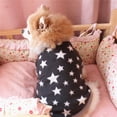 thumbnail image 4 of Zeus Winter Soft Pet Dog Fleece Pullover Star Pattern Fashion Puppy Short Sleeve Top, 4 of 7