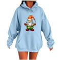 thumbnail image 3 of Visit the JURANMO Store Women's Lightweight Hooded Shirts Cute Santa Graphic Christmas Party Pullover Sweatshirts Drawstring Long Sleeve Loose Fit Casual Hoodies with Pocket Light Blue XXL, 3 of 5