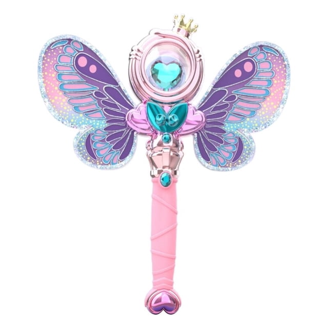 Varita mágica con luz Led de princesa para niños, varita mágica con luz musical, con brillo, de Reina