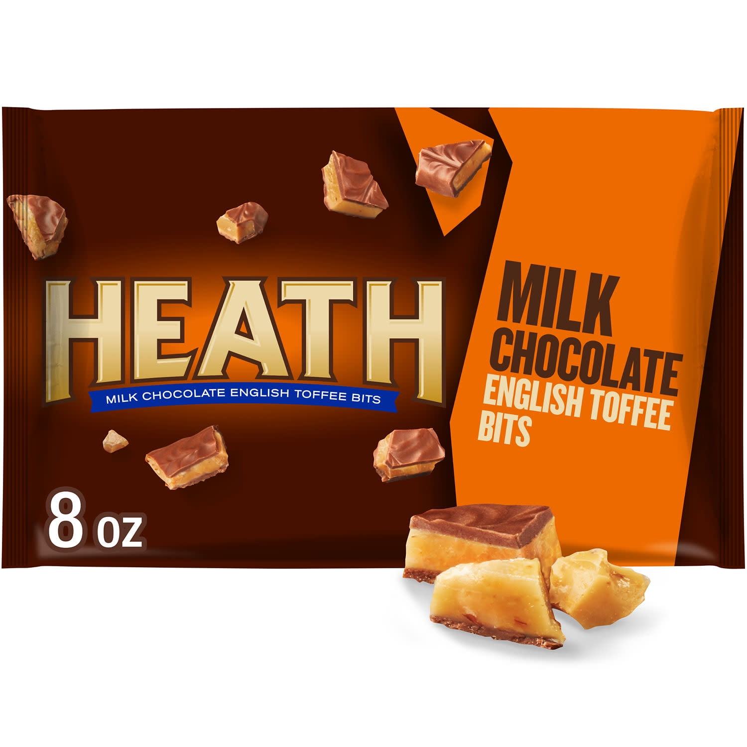(6 pack) Heath Chocolatey English Toffee Baking Bits, Bag 8 oz
