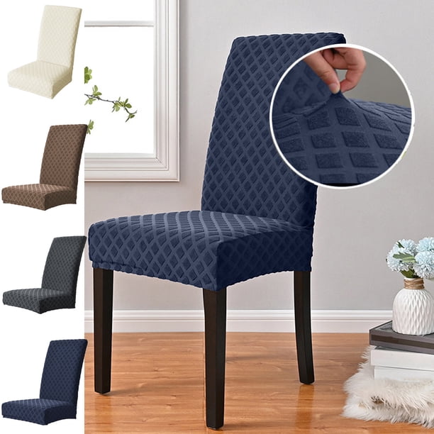 Xihbxyly Funda de Silla de Felpa, Diseño Jacquard de Alta Elasticidad, Poliéster Suave, Elegante Decoración para El Hogar, Fácil de Limpiar, Protección Integral, Compatible con La Mayoría de Sillas d