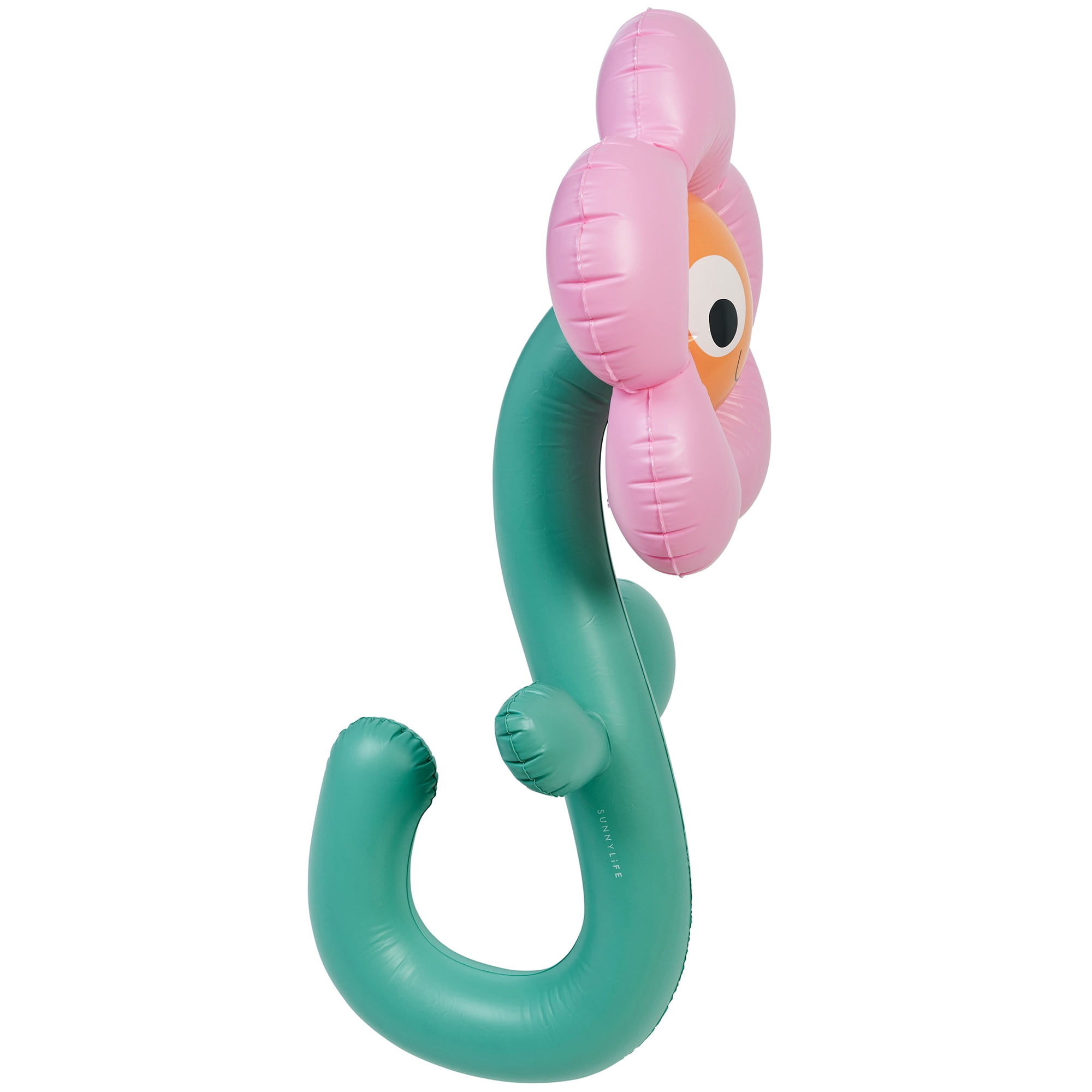 Sunnylife: Kids Inflatable Noodles - Poppy the Peach Flowers - 2pk Shaped Pool Floats, Water Play Toy, Lounge Ride-On, Curled Stems, Pink-Yellow-Green