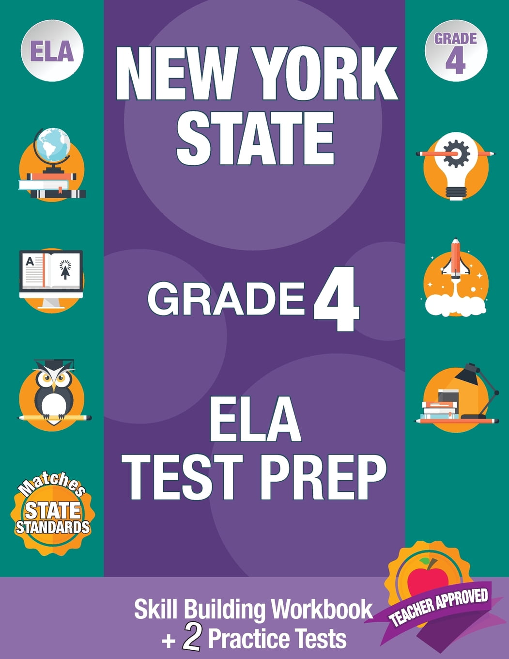 New York State Grade 4 Ela Test Prep Workbook and 2 NY State Practice