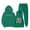 Dark Green, variant on WOYY Toddler Girls -Lined Letter Hoodie Sweatpants Set Kids Tracksuit, Sizes 2-3T