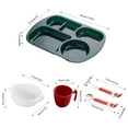thumbnail image 3 of ¡Compra y Ahorra!, Funda de plástico para niños, cubierta navideña, cubierta para el hogar, contra caídas, cubierta para comida rápida, cuenco, taza de agua, cuchara, tenedor, juego de cinco piezas, 3 of 9