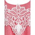 thumbnail image 3 of Tank Top de Túnica de Talla Extra con Aplicación de Panel Rosegal  Camisetas sin mangas de talla grande, 3 of 5