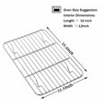 thumbnail image 3 of Cribun Support de Refroidissement Lot de 2, Support de Cuisson en Acier Inoxydable pour Refroidissement Cuisson Rôtissage Séchage, Rectangle 15.3 Pieds'x11.3 Pieds'x0.6 Pieds', Compatible avec Petit Four Grille-Pain, Four et Lave-Vaisselle, 3 of 9