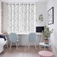 thumbnail image 5 of Grey Spring Floral Kitchen Curtains 72 Inch Length, Elegant Watercolor Summer Botanical Grommet Top Bedroom Living Room Curtains, Light Filtering Cafe Curtain Drapes 2 Panels Set 104''x72'', 5 of 9