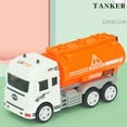 thumbnail image 2 of Fire Truck Toy Metal Cab, Fire Engine Truck with Lights and Siren Sounds, Working Water Pump and Ladder, Firetruck Toy for Toddlers Kids, 12", Orange, 2 of 3