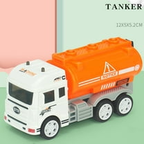 Gallickan Construction Truck Toys for Boys, Friction Powered Car Toys, Push and Go Inertial Pull Back Vehicle for Boys Girls Birthday Christmas Party Gifts, Water Tanker