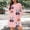 za25_Pink, variant on Elvqul Nightgowns for Women Long Sleeve Red Plus Size Night Shirts Oversized Crew Neck Comfy Print Night Dress Home Nightgowns