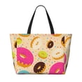 thumbnail image 2 of Naloa Donuts Large Capacity Beach Bag, Waterproof Sandproof Beach Swim Pool Bag Tote Bag for Women, 2 of 7