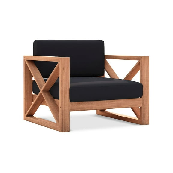 Meridian Furniture Anguilla Black Water Resisting Outdoor Chair