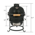 thumbnail image 6 of Veryke 13in Egg Style Ceramic Charcoal Kamado Grill, Roaster and Smoker for Outdoor Picnic BBQ Barbecue - Black, 6 of 9