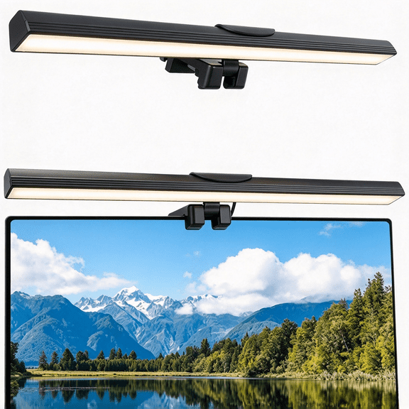 Monitor Light Bar, 16.73"LED Screen Lamp with Touch Control, 25 Lighting Modes, 5 Color Temperatures & 5 Brightness Levels for Office Desk & E-Reader