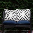 thumbnail image 1 of Fundas de almohada impermeables para exteriores, estilo bohemio, fundas de almohada geométricas para patio y jardín, juego de 2, 18 x 18 pulgadas, 1 of 1