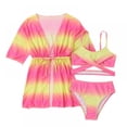 thumbnail image 3 of LOVEBAY Little Girls Swimming Wear 3 Piece Bathing Suits Bikini Set Swimwear Bathing Suit Swimsuit and Kimono ,Size 9-10 Years, 3 of 7