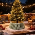 thumbnail image 5 of OVFUIZ Christmas Tree Collar Knitted Plush Tree Skirt Cover Foldable Reusable Farmhouse Style Winter Snowflake Pattern for Christmas Home Decor, 5 of 6