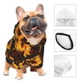 thumbnail image 3 of Goofa Red Black Plaid Sunflower Pattern Small Dog Sweater Hoodies Pet Grey Hooded Soft Fleece Sweatshirts with Pocket Fall Winter Puppy Cat Sweaters Warm Clothes-X-Small, 3 of 8
