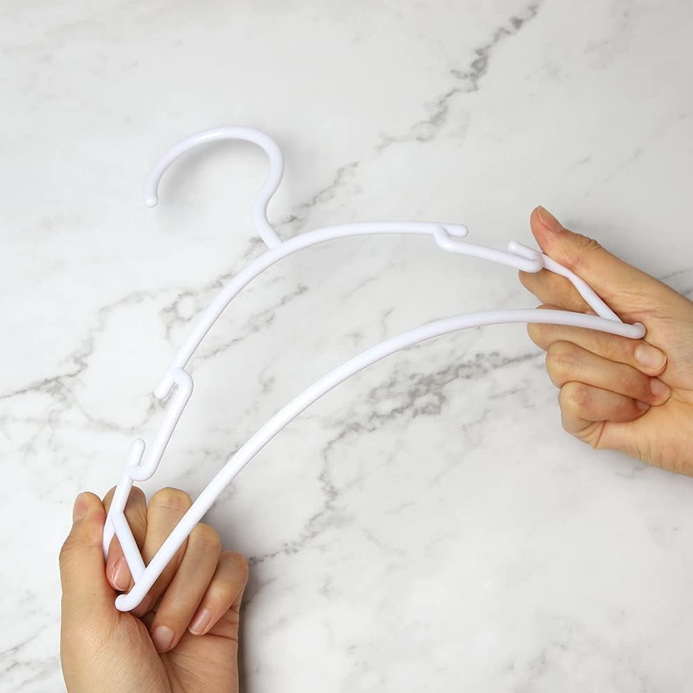 D-buy 60 Pack Baby Hangers Kids Hangers Baby Clothes Hangers Plastic Infant and Toddler Hangers Childrens Hangers Toddler Hangers Small Hangers (White)