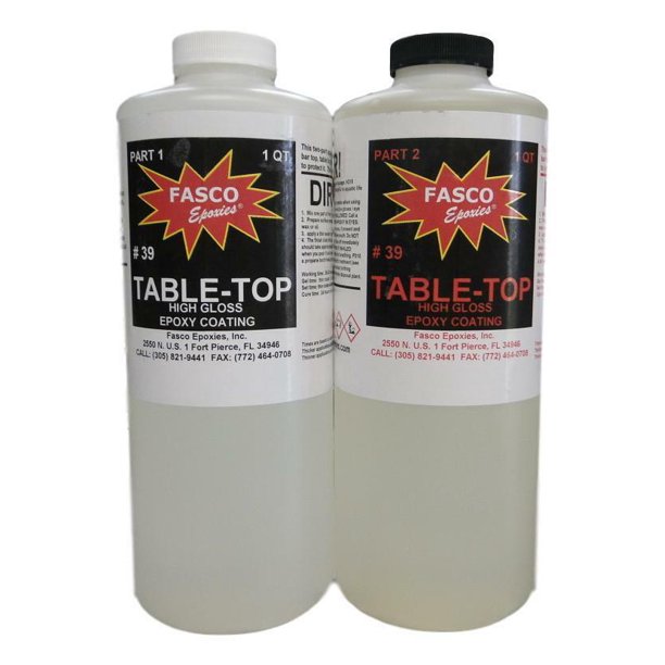 Crystal Clear Table Top Epoxy Resin 1/2 Gallon Kit Great for Wood