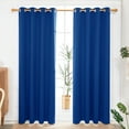 thumbnail image 5 of Deconovo Blackout Curtains with Silver Coating Energy Saving, Royal Blue, 52W x 84L Inch, Thermal Insulated, Noise Reducing Drapes for Home, Set of 2, 5 of 8