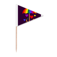 thumbnail image 1 of Rainbow Umbrella Love Tolerance Toothpick Triangle Cupcake Toppers Flag, 1 of 3