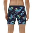 thumbnail image 4 of Salouo Blue Butterfly Pattern Men's Boxer Briefs, Soft & Breathable Underwear Elastic Waistband Briefs for Men,1-Pack, 4 of 7