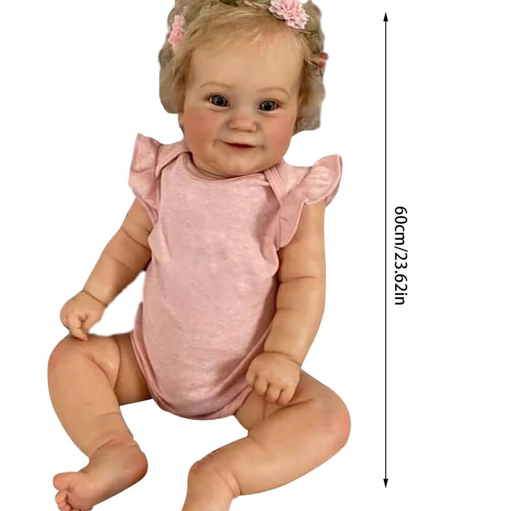 Christchurch Begrip broeden Careslong Real Life Baby Dolls Silicone Baby Doll 50CM/60CM Realistic Sweet  Face Detailed Painting Blonde Hair Smiling Reborn Baby Girl Doll  Handcrafted in Silicone Vinyl agreeable - Walmart.com