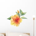 thumbnail image 1 of Yellow-red Hibiscus Flower Wall Decal Wallmonkeys Peel and Stick Graphic (18 in H x 18 in W) WM502631, 1 of 4