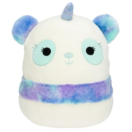 Squishmallows 16-Inch Paedra the White and Purple Panda-corn Plush - Child's Ultra Soft Stuffed Toy