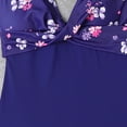 thumbnail image 1 of Traje de baño de mujer Bloque de color con cuello en V Conjuntos de bikini para niña femenina (XL Púrpura) FLhrweasw Para estrenar, 1 of 8