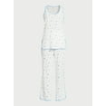 thumbnail image 5 of Joyspun Women's Cotton Blend Tank Top and Pants Pajama Set, 2-Piece, Sizes S to 3X, 5 of 5