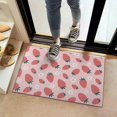 thumbnail image 2 of Red Strawberry Plants Fruit Flower Pink Pattern Door Rugs,Washable Non Slip Door Mats Indoor,Decorative Door Mats,Entry Mat Indoor for Entrance,Bedroom,Kitchen,Bathroom,16"x24", 2 of 6
