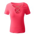 thumbnail image 4 of Pompotops T-Shirts Décontractés pour Femmes à Col Rond, Coupe Ample, Couleur Unie, Manches Courtes, 4 of 5