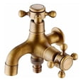 thumbnail image 1 of Grifo de agua de estilo europeo, fregona de doble uso Vintage, grifo para estanque, baño, montaje en pared, jardín al aire libre, grifo de agua de latón Vintage, 1 of 5