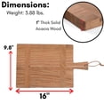 thumbnail image 3 of BirdRock Home 16"  Charcuterie Serving Board - Wooden Inlay Design, 3 of 7