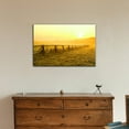 thumbnail image 2 of wall26 - Canvas Wall Art - Sunrise Over Misty Grassland with Wooden Fence - Gallery Wrap Modern Home Art | Ready to Hang - 32x48 inches, 2 of 3