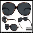 thumbnail image 2 of SA106 Womens Extra Oversized Round Exposed Lens Butterfly Sunglasses / Tortoise Frame - Black Lens, 2 of 7