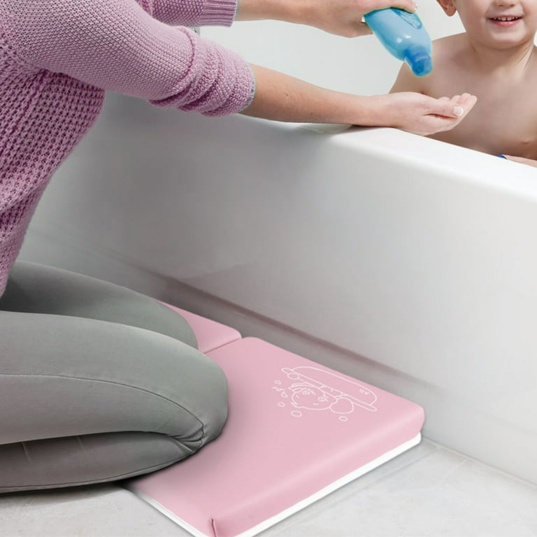 Bath Kneeling Pad - 1.5inch Thick Bath Kneeler Mat Non-Slip Rubber -  Foldable Baby Bath Tub Mat for Parents - Large Safety Kneeling Pad for Baby  Bathtime, Garden Work, Exercise - Pink 