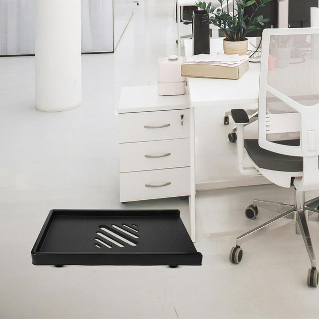 FESTFENDS Black CPU Stand with Casters for Computer Tower Convenient Desktop Holder