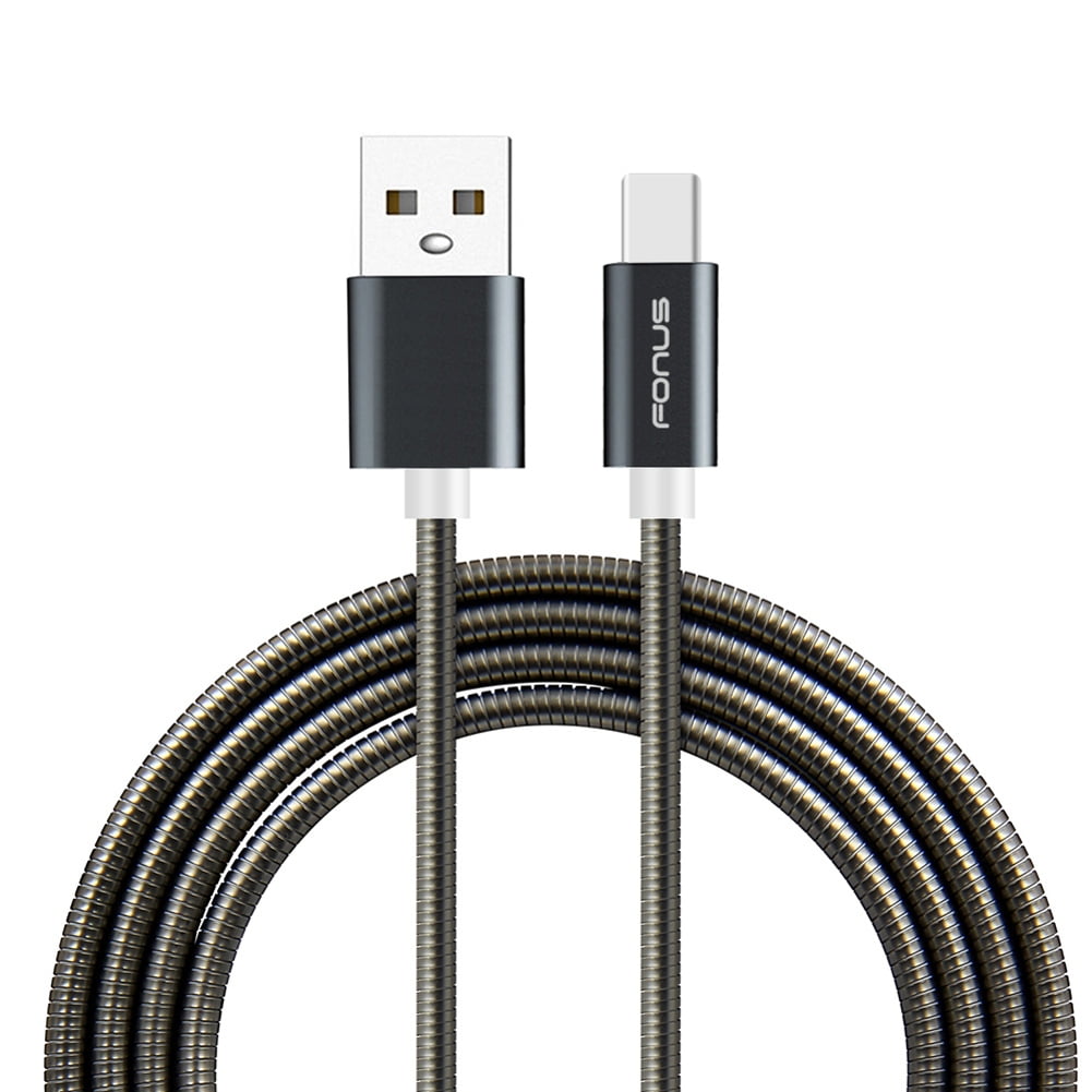 Black 10 Feet Monoprice USB 2.0 Type-C to Type-C Charge and Sync Nylon-Braid Cable Palette Series Fast Charging Stay Synced 138886 Aluminum Connectors