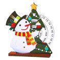 thumbnail image 1 of KLKCMS Calendrier de l'Avent en Bois de Noël pour Enfants, Famille, Amis Décoration de Table Bonhomme de Neige, 1 of 9