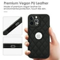 thumbnail image 5 of Unique Logo View Design Luxury PU Leather Lozenge Pattern Phone Case for iPhone 13 Pro Anti-Slip Scratch Resistant Ultra Slim Shockproof Anti-fall Protective Phone Case Cover,Black, 5 of 7