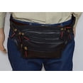 thumbnail image 4 of Fanny Pack for Men and Women RFID Leather Multiple Pockets Waist Bag with Adjustable Waist Strap for Daily Leisure, Outdoor Hiking, Travel, etc, 4 of 15