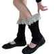 thumbnail image 1 of Ribbed Knit Leg Warmers Calf Socks Japanese Women Girls Ruffled Lace Trim Boot Cuffs Sweet Colorful Leg Covers Stockings light yellow, 1 of 4